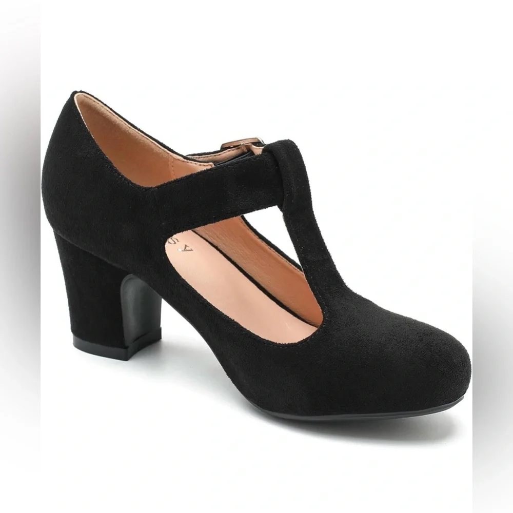NEW Black Mary Jane Heels 8.5 / Tacones 41 - Picture 2 of 10